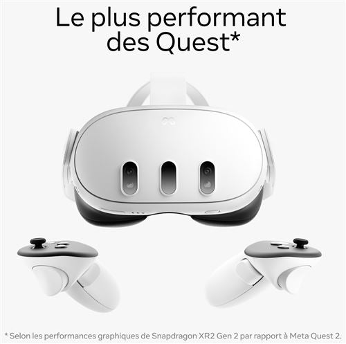 Meta Quest 3 - Casque de Réalité Virtuelle et Mixte - 128 Go - Blanc